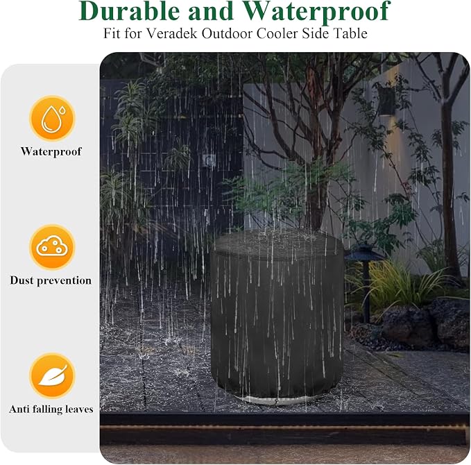 Patio Table Cover for Keter Cool Side Table Cooler, Waterproof Ice Chest - Image 4