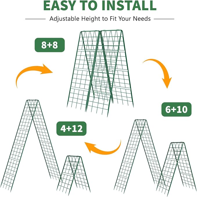 2 Pack Cucumber Trellis, Climbing Plants and Flowers - Image 8