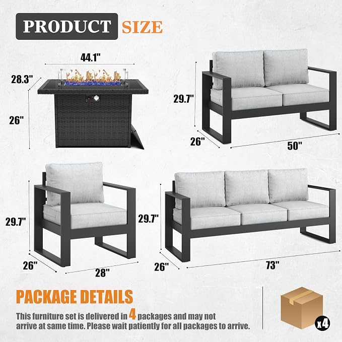 Outdoor Aluminum Furniture Set - Image 7