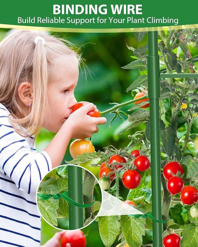 3 Pack Extra Larger Tomato Cages, 51in*17in Adjustable Tomatoes Plant Stakes - Image 5