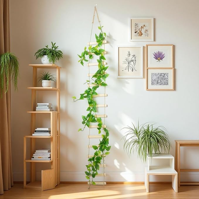 Wooden Ladder Plant Trellis for Climbing Plants – 6ft Extra Tall Indoor & - Image 5