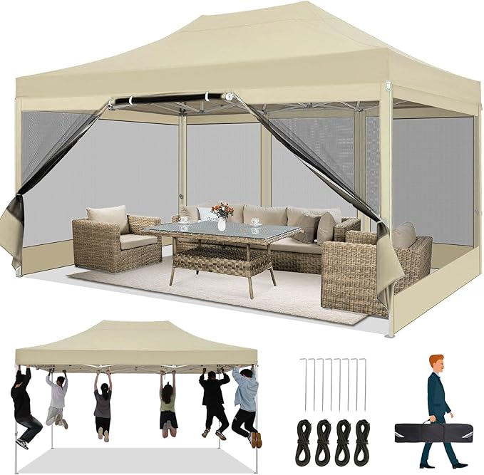 COBIZI 10x15 Heavy Duty Pop Up Canopy Tent by COBIZI