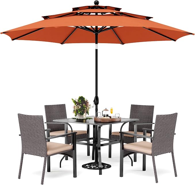 PHI VILLA 5 Pieces Outdoor Dining Set by PHIVILLAThepioneerofcomfortablehouseholdsupplies
