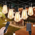 Outdoor String Lights with Remote, 50ft 25 Bulbs Low Voltage Patio Lights by SanbenLighting