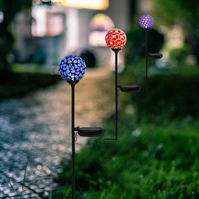Afirst Solar Lights Outdoor Decorative Solar Mosaic Garden Stakes Decorative - Image 6