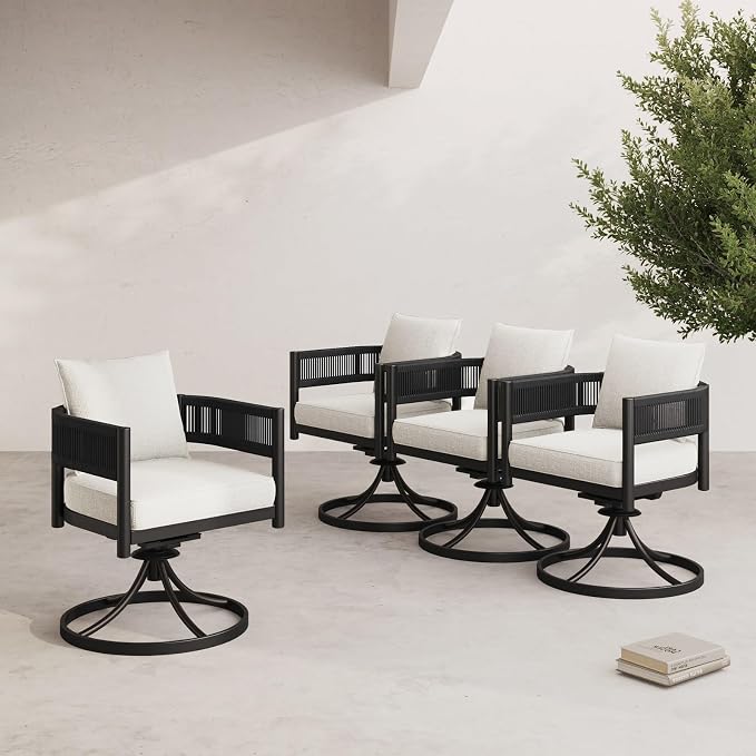 Grand patio Outdoor Dining Chairs Set of 4, 4 Pieces Patio Dining Chairs by GrandPatio