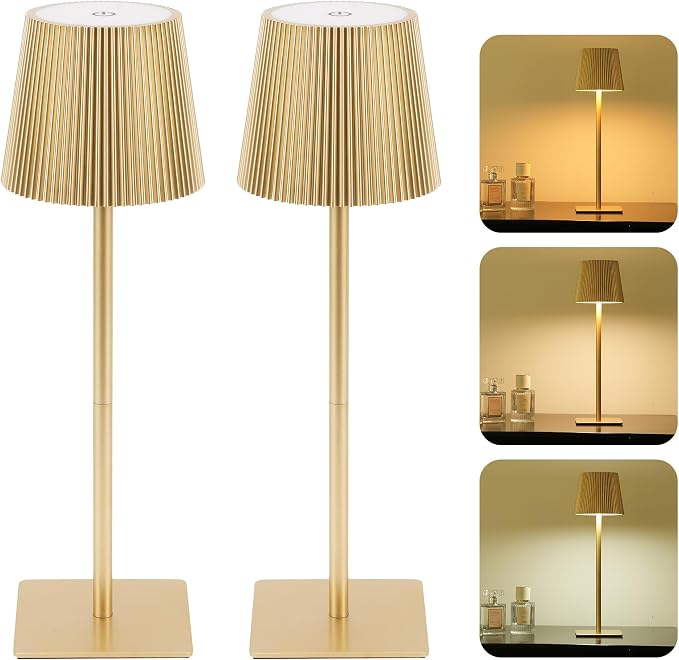 LUTEC 4 Pack Cordless Table Lamp, 6000mAh Rechargeable Battery Operated Desk - Image 8