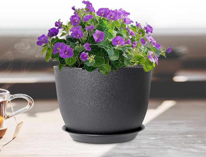 12 inch Large Plant Pots, Plastic Planters - Image 6