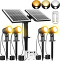 CLY Solar Landscape Spotlights, Solar Landscape Lights Outdoor IP66 Waterproof by CLY