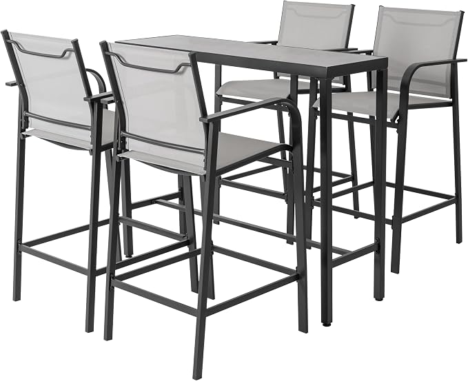 NUU GARDEN 5-Piece Outdoor Bar Set by NUUGARDENCORPORATION