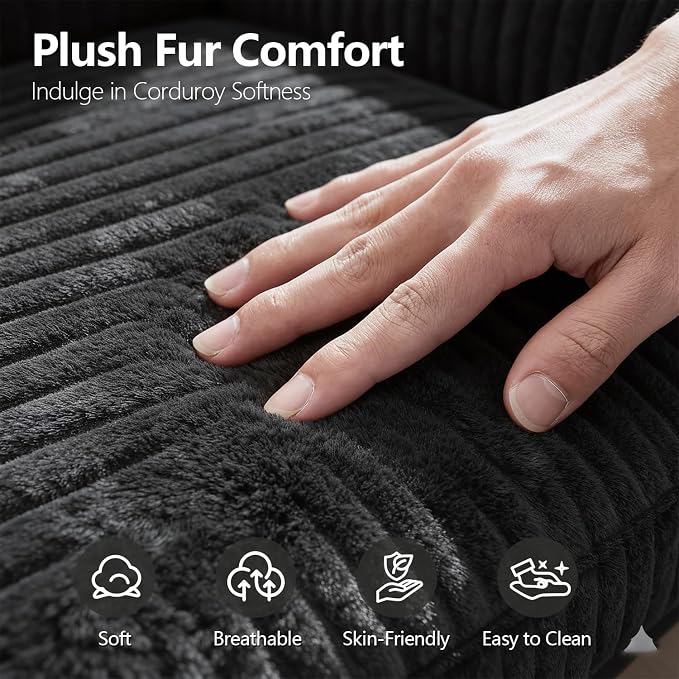 67" Oversized Chaise Lounge Chair Indoor, Soft Boneless Cloud Couch - Image 7