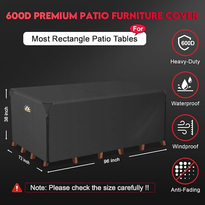 Zettum Patio Furniture Cover Rectangle - Image 2