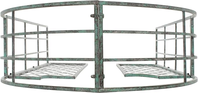 SAFAVIEH Outdoor Patio Furniture Collection – Jaida Antique Dark Green Iron - Image 8