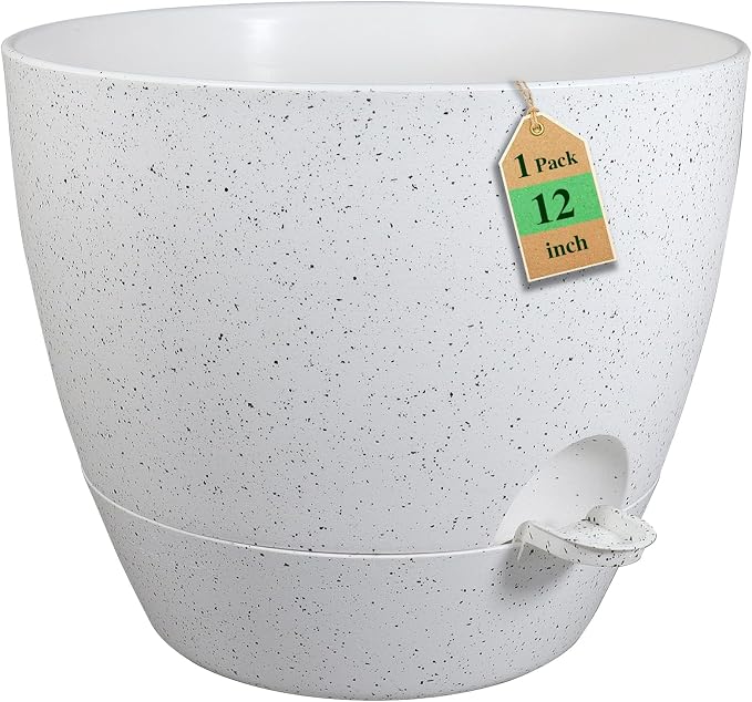 12 inch Large Self Watering Pots, Plant Pots by WSMKSZ