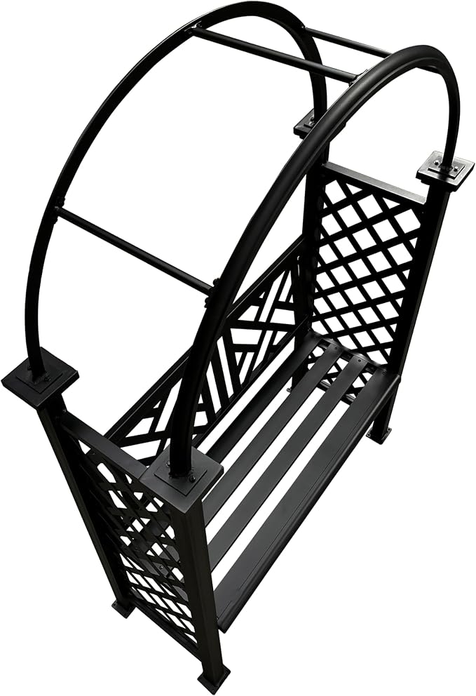 Oakland Living Black Aluminum Garden Arbor Arch - Image 7