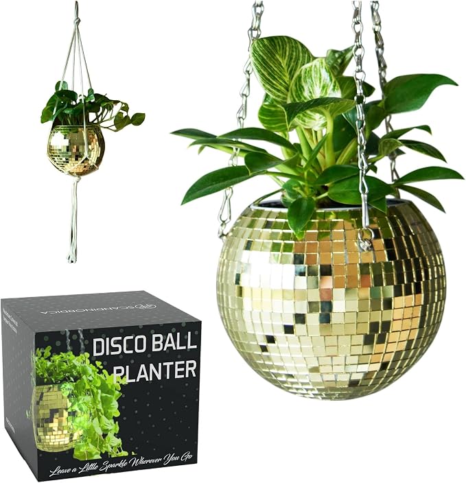 SCANDINORDICA Disco Ball Planter – Value Package: Mirror Disco Planter by SCANDINORDICA