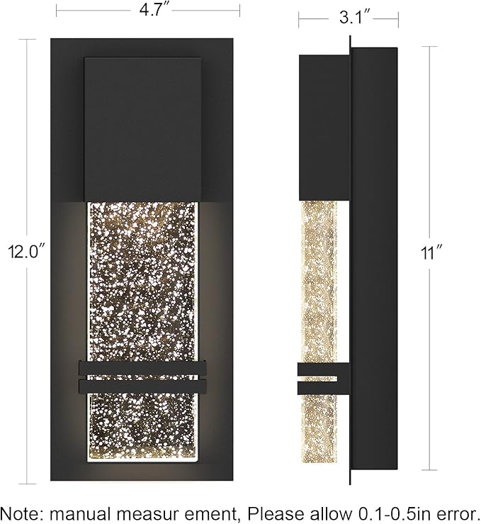 LED Integrated Outdoor Wall Light, Modern Exterior Wall Sconce - Image 3