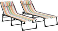 Outsunny Folding Chaise Lounge Chair Set of 2, Patio Sun Tanning Chair by Outsunny