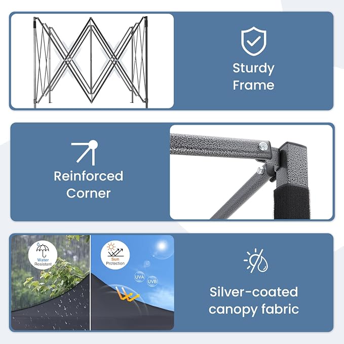 NEWBULIG 10x10 FT Pop Up Canopy Easy Up Tents - Image 3