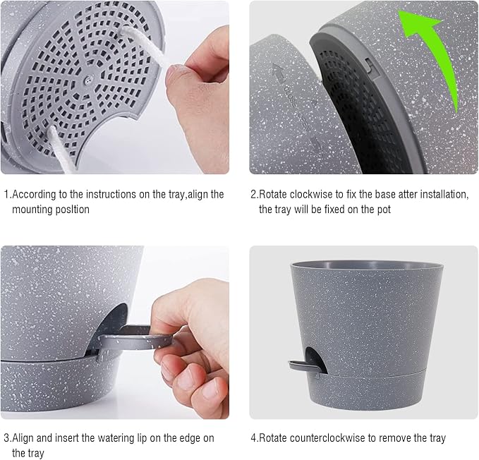 Self Watering Pots for Indoor Plants, 12 inch Planters - Image 4