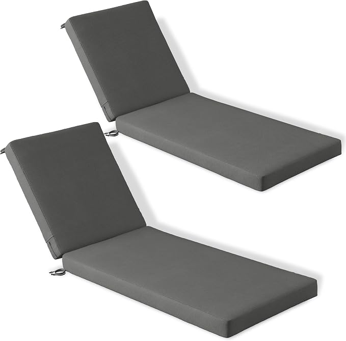 Codi Chaise Lounge Cushions Outdoor, Pool Lounges Chair Cushion Set, Waterproof by Codi
