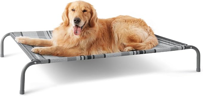 Bedsure Outdoor Elevated Dog Bed Large Sized Dog, Portable Indoor & Outdoor by BEDSURE