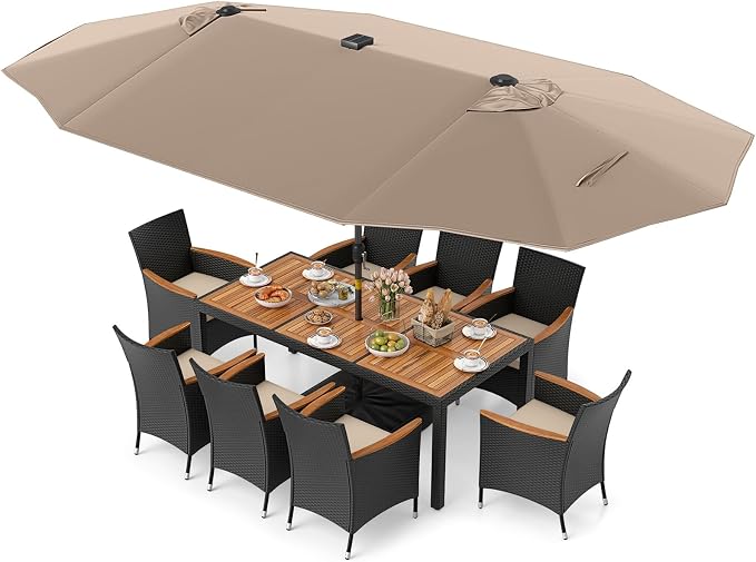 Tangkula 11 Pieces Patio Dining Set by TANGKULA