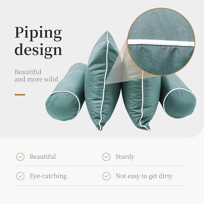 Outdoor Daybed Cushion Cover Twin, Daybed Mattress Bolster Pillow Fitted Sheet - Image 3