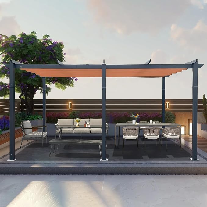 Domi Outdoor Living 11’ X 16’ Outdoor Retractable Pergola - Image 8
