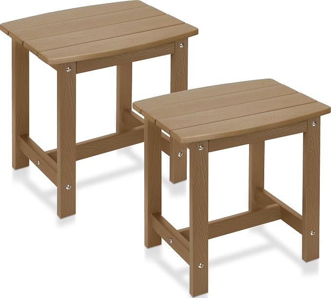 Y&M Outdoor Side Table, HIPS Adirondack Small Single Table, Waterproof Square by YM