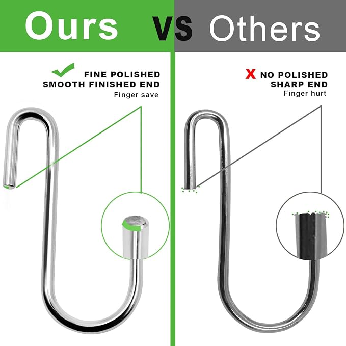 30 Pack Heavy Duty S Hooks Pan Pot Holder Rack Hooks Hanging Hangers S Shaped - Image 3