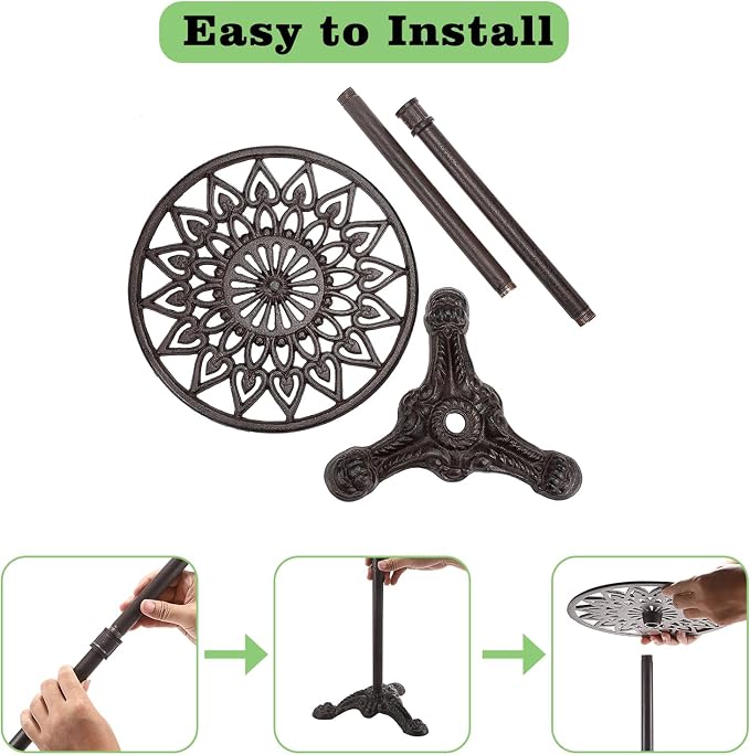 OwnMy Cast Iron Tall Plant Stand Heavy Duty Vintage Flower Pot Holder Stand - Image 2