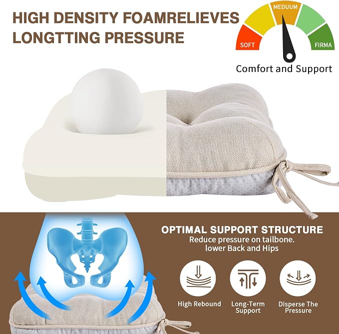 BETU Chair Cushions for Dining Chairs Set of 4, 3.5" Thick Kitchen Table Chair - Image 4