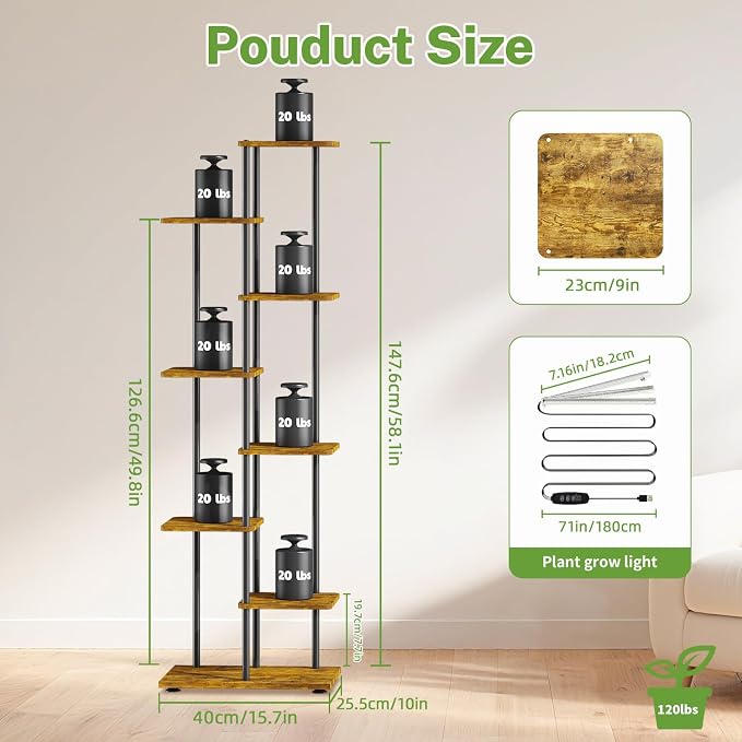 iDavosic.ly 7 Tier Tall Plant Stand Indoor - Image 3