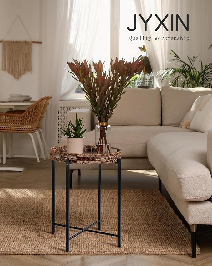 16.5in Round Rattan Side Table - Image 6