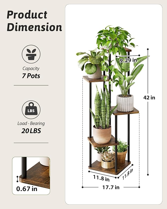 Tall Plant Stand Indoor 5 Tiered Plant Shelf - Image 4