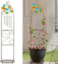 Garden Trellis with Plant Stands, 48” Metal Detachable Butterfly Plant Pot by SUNNYPARK