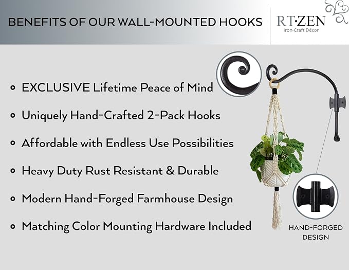 RTZEN Plant Hangers Indoor or Outdoor - Image 2