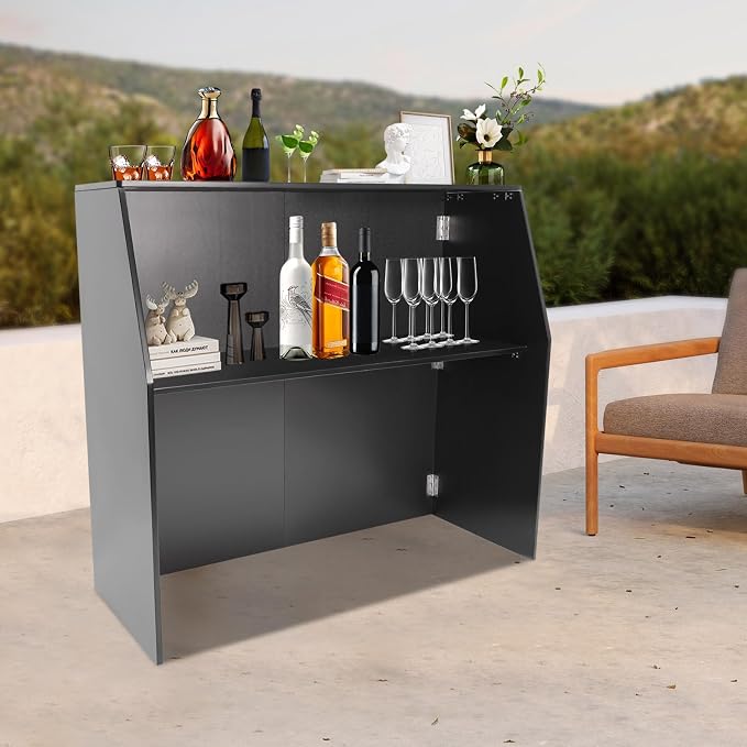 43''*48''*20'' Portable Event Bar, Folding Party Counter Mobile Drink Table - Image 8