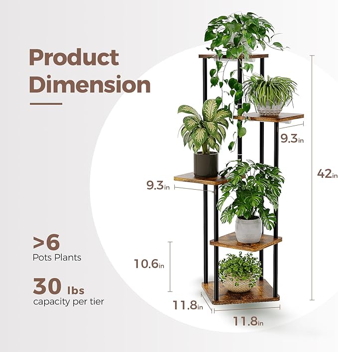 Bamworld Tall Plant Stand Indoor - Image 5