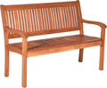 Tangkula Outdoor Wood Garden Bench, Curved Armrest, Large Wooden Loveseat Bench by TANGKULA