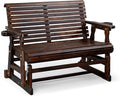 VINGLI Outdoor Glider Wood Patio Chair by VINGLI