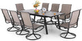 PHI VILLA 9 PCS Patio Dining Set, Outdoor Table and Chair Set by PHIVILLAThepioneerofcomfortablehouseholdsupplies