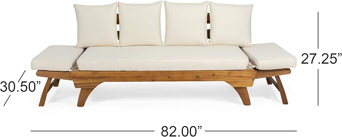 Christopher Knight Home Patrick Outdoor Acacia Wood Expandable Daybed - Image 11