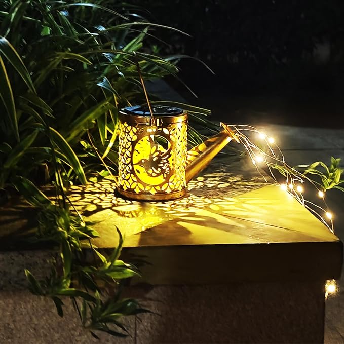 Solar Watering Can Lights, Outdoor Garden Decor, LED Waterproof String Light - Image 5