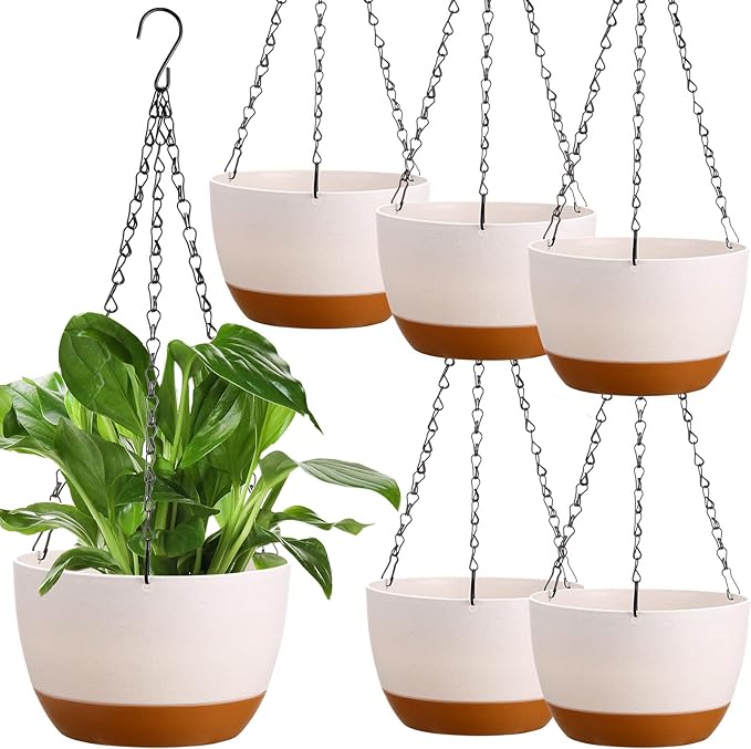 Mumufy 6 Pcs 8 Inch Hanging Planter by Mumufy