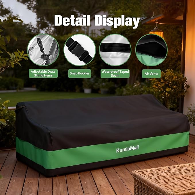 Outdoor Heavy Duty Sofa Cover, Waterproof Patio Couch Cover, Tear-Resistant and - Image 4