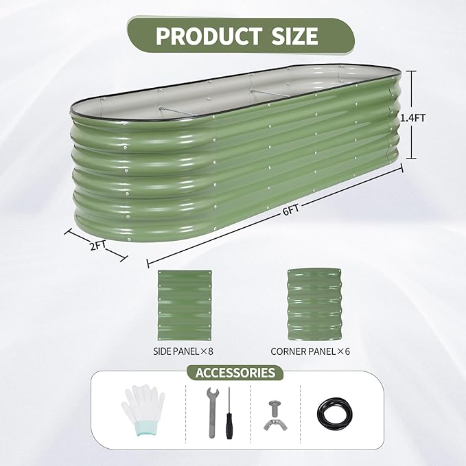 Galvanized Raised Garden Bed Outdoor- Raised Beds - Image 6