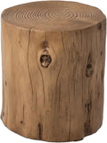 SUNBURY Outdoor Stump Side Table, Faux Wooden Concrete Side Table, Tree Stump by SUNBURY