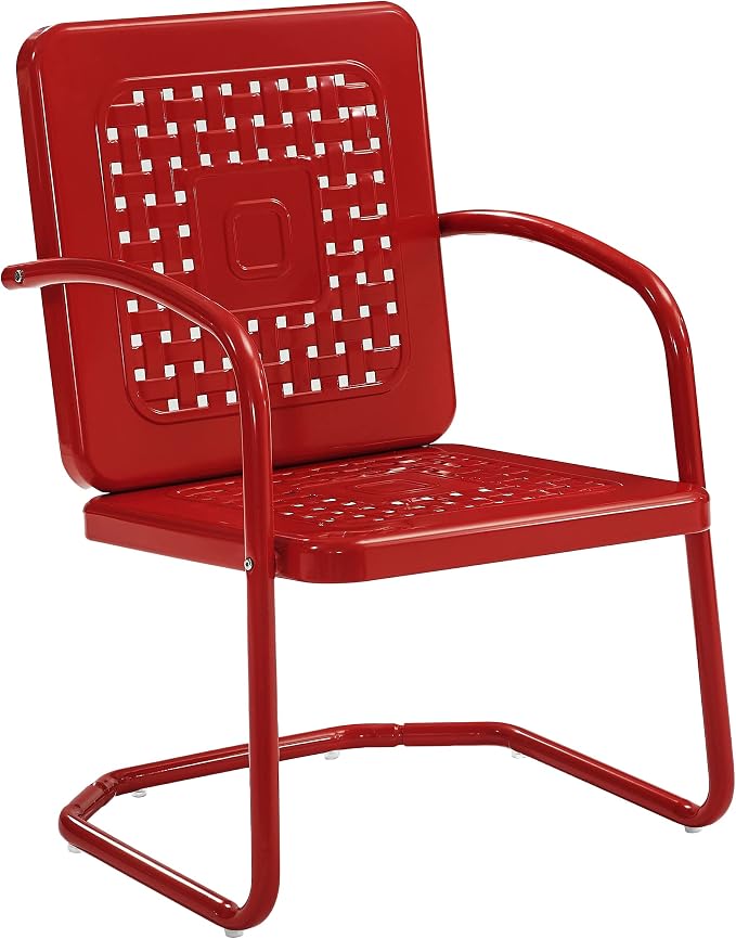 Crosley Furniture Bates 2-Piece Outdoor Chair Set, Retro Metal Patio Chairs - Image 14